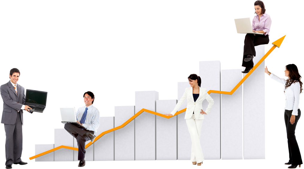 Business Team with a Chart